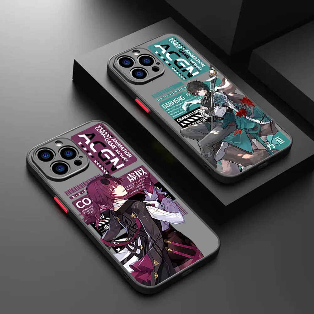 Kafka Dan Heng Honkai Star Rail Cases For Apple iPhone 15 14 13 12 11 XS Pro Max Mini 8 7 Plus SE X XR Phone Case Frosted Cover