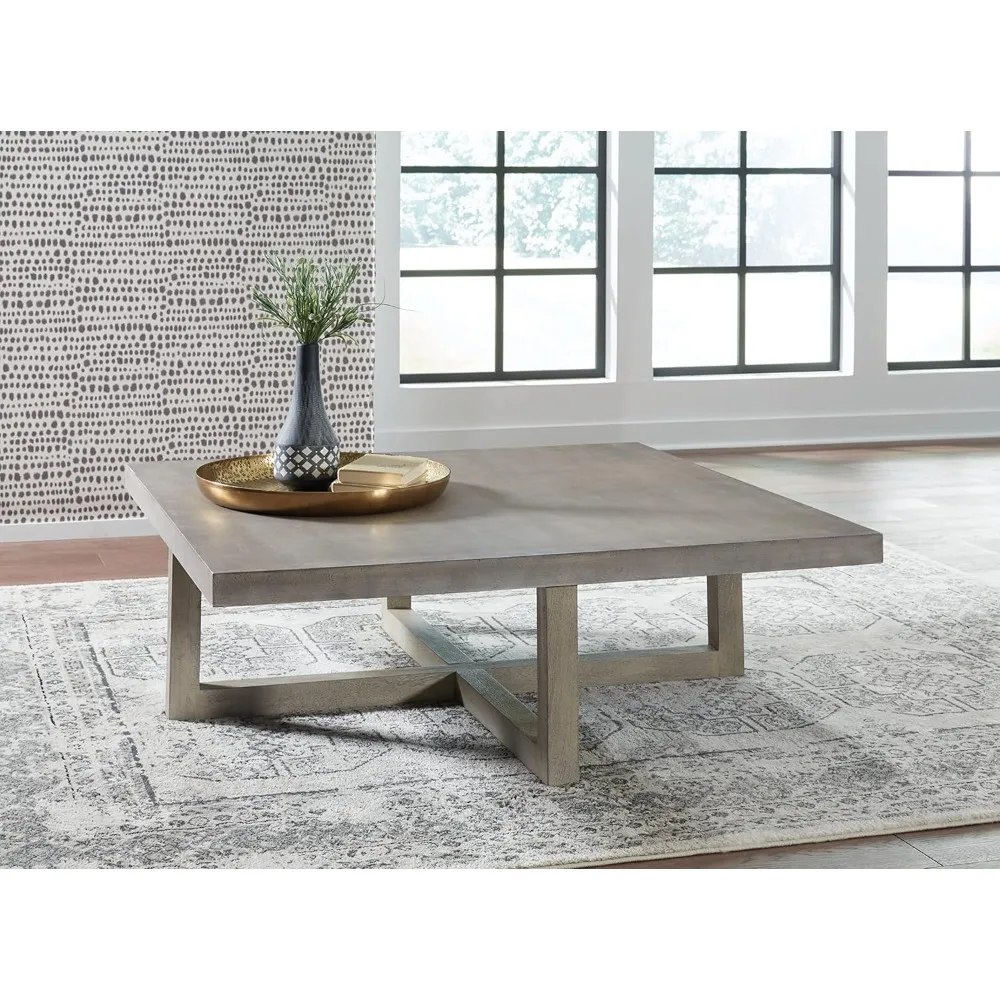 

Lockthorne Contemporary Square Cocktail Table, Gray