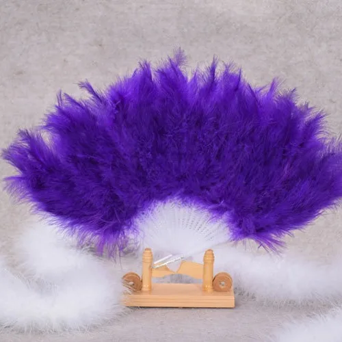 Doux moelleux dame Burlesque mariage main déguisement Costume danse plume Portable ventilateur chinois décoration mariages décoratifs