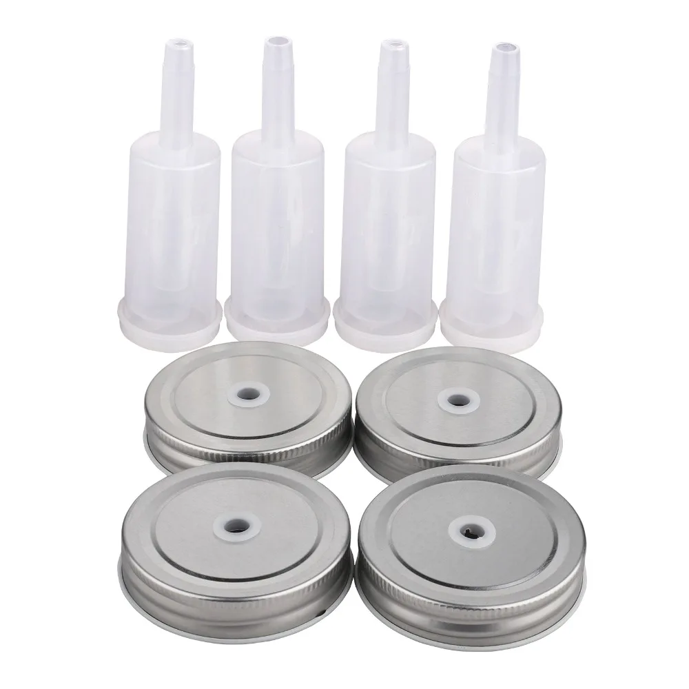 1Set Fit Standard Mason Jars Fermenting Kit Tinplate Threaded Sealing Structure Fermentation Cover Airlock System Easy Assembly