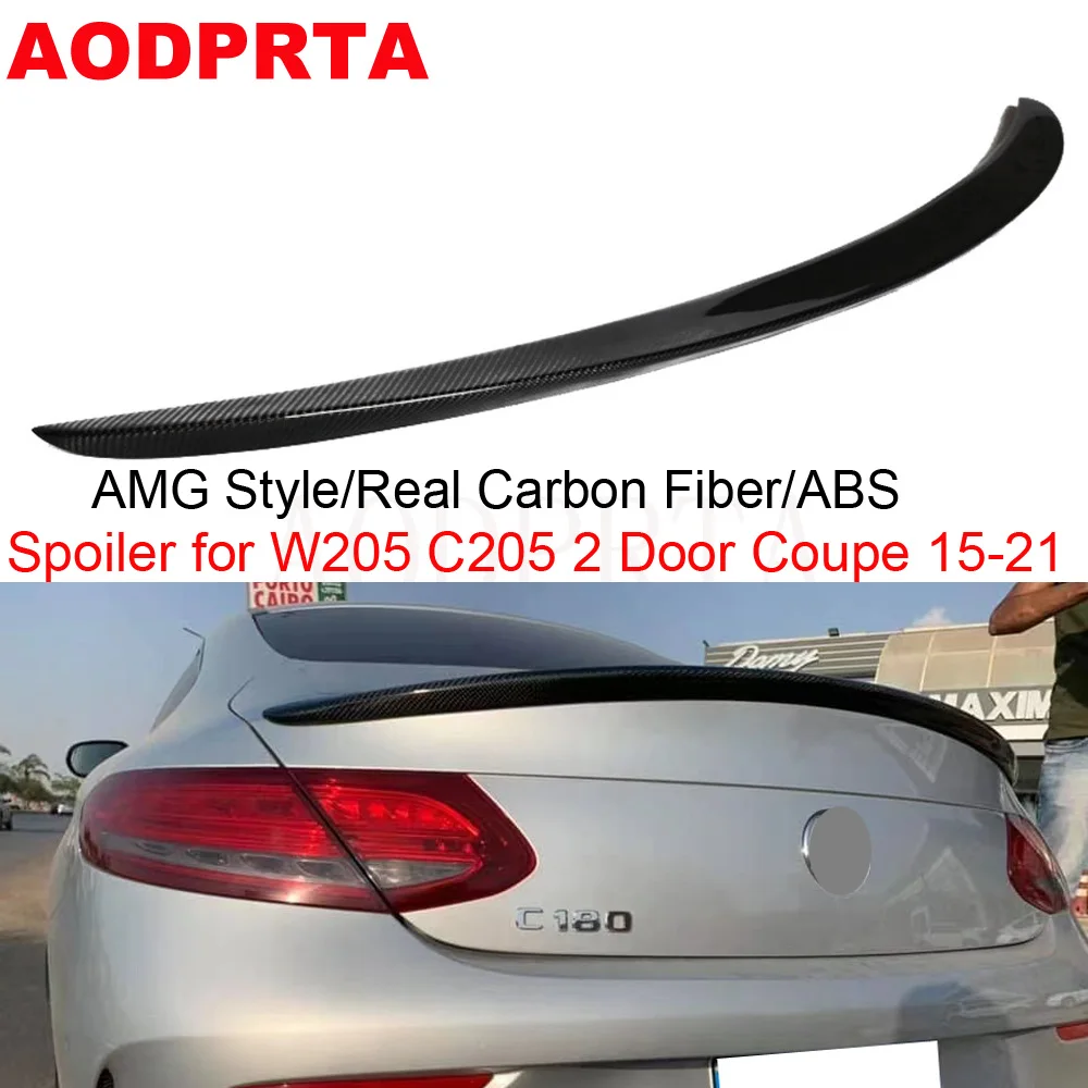 

Carbon Fiber Rear Boot Trunk Wings Spoiler for Mercedes C Class W205 C205 2 Door Coupe 2015-2021 AMG Style