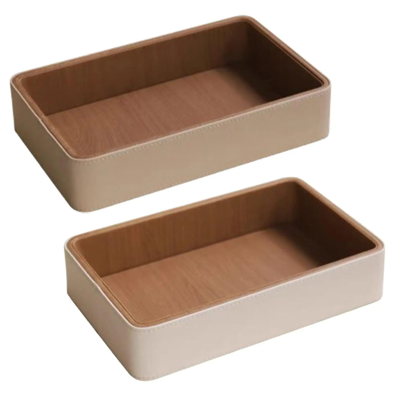 

Лоток для хранения ювелирных изделий из искусственной кожи, настольный органайзер 25x16x5 см для ожерелья, браслетов, легкий аксессуар, экономия места