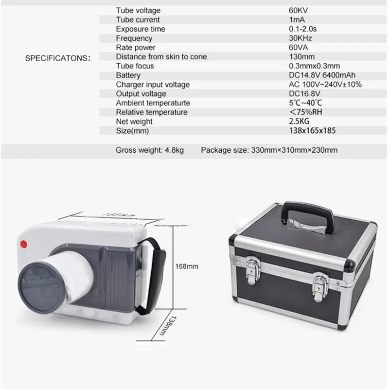Greatlife Oryginalna dentystyczna maszyna rentgenowska Odległość 130 mm Przenośna kamera rentgenowska System czujnika obrazu RVG