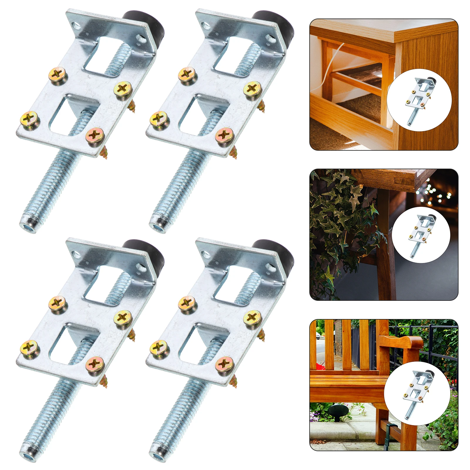 

4pcs Adjustable Furniture Levelers Heavy Duty Leveling Feet Sturdy Threaded Floor Protection For Home Office Furniture
