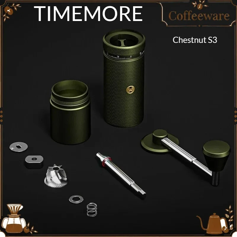 Timemore Manual Coffee Grinder Chestnut S3 High Precision External Adjustment Scale Portable For Home Coffee Brewing Lovers
