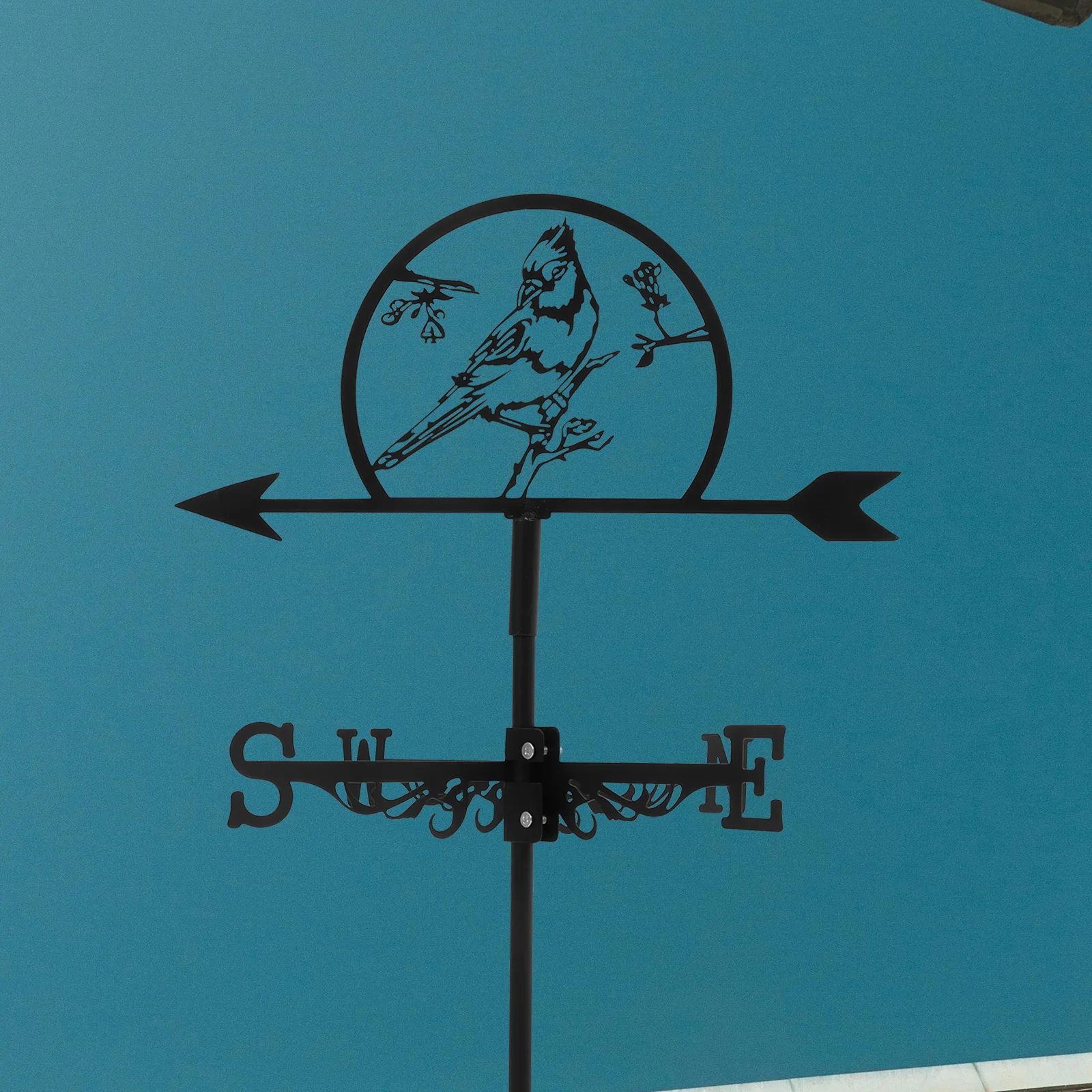 Veleta de viento decorativa para jardín, veleta de hierro para patio, cubierta, valla, techo montable, resistente a la oxidación, accesorio de adorno para exteriores