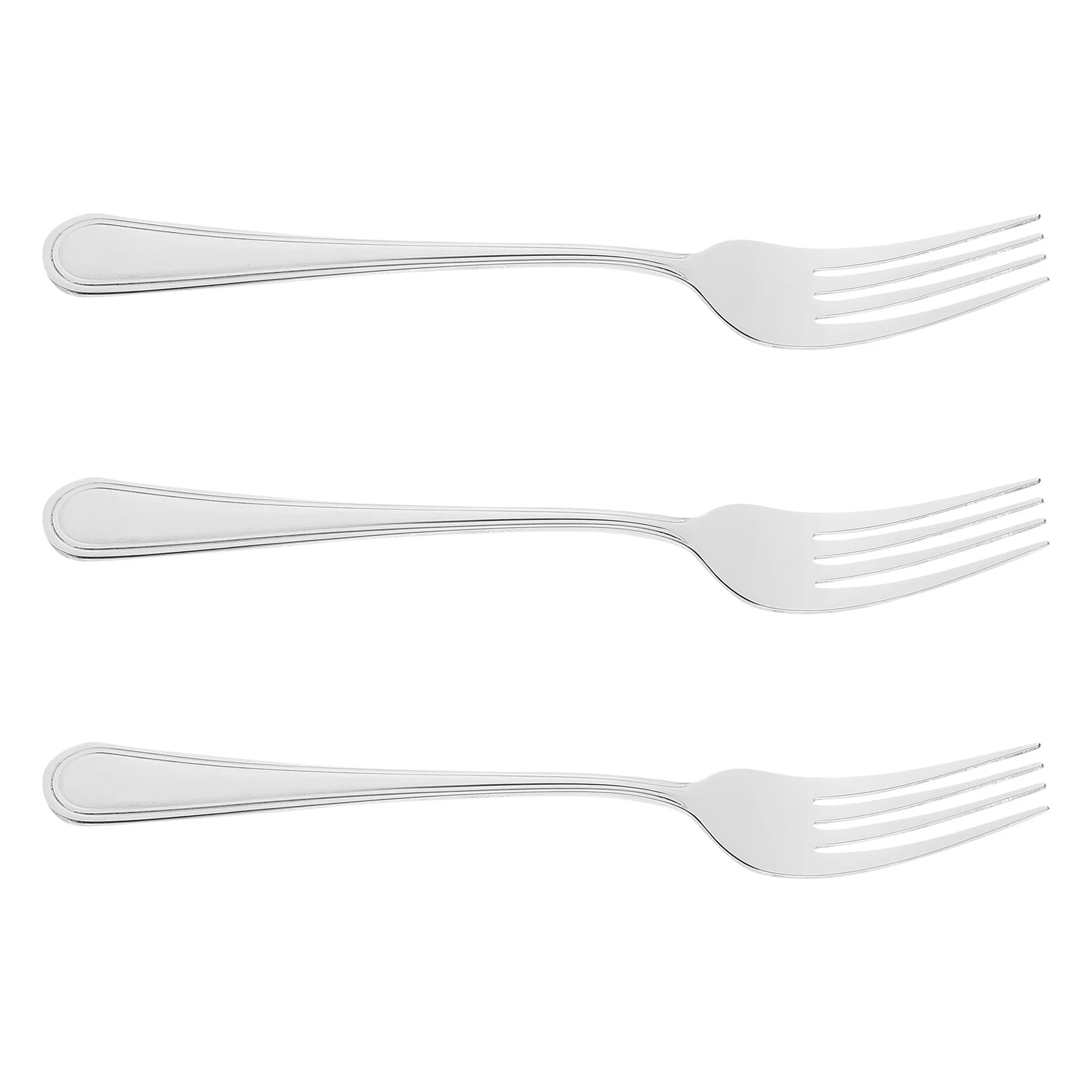 Forchette da dessert in acciaio inossidabile da 3 pezzi Forchetta da frutta multifunzione per piccoli torte per la cucina portatile resistente all'usura per la casa