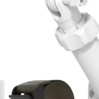 2 In 1 Wall Pole Mount Bracket With 1/4 Screw Hole For Ring Camera Solar Panel Outdoor Security Installation White Plastic Metal