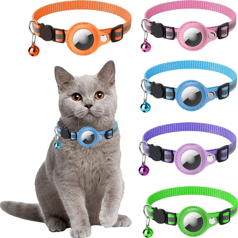 Airtag Case Collar for Cats with Protective Case for Anti Lost Locator Tracker Dog Accessories Reflective Pet Collars