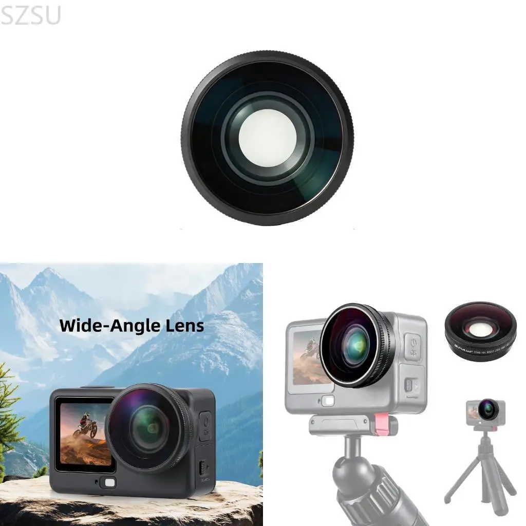 

Широкоугольный объектив SZSU с усовершенствованным покрытием для камер Action 6 обеспечивает широкий угол обзора 185 градусов,