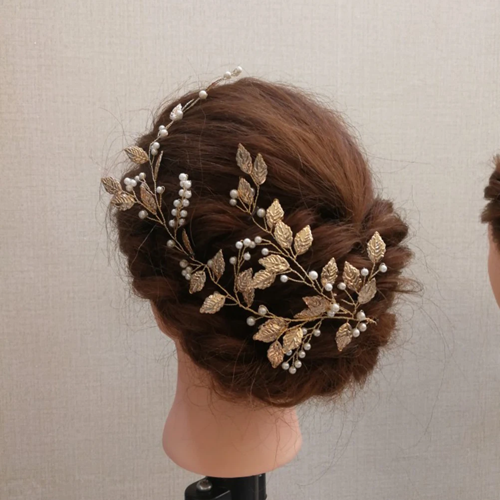 

Headband Golden Tree Leaf Hair Accessories Wedding Headpiece Bridal Headdress Dinner Party