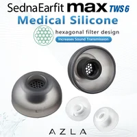 AZLA Max TWS 6 almohadillas médicas antialérgicas Sednaearfit AZLA TWS 6 AZLA MAX almohadillas azla max tws 6 almohadillas sednaearfit auriculares punta