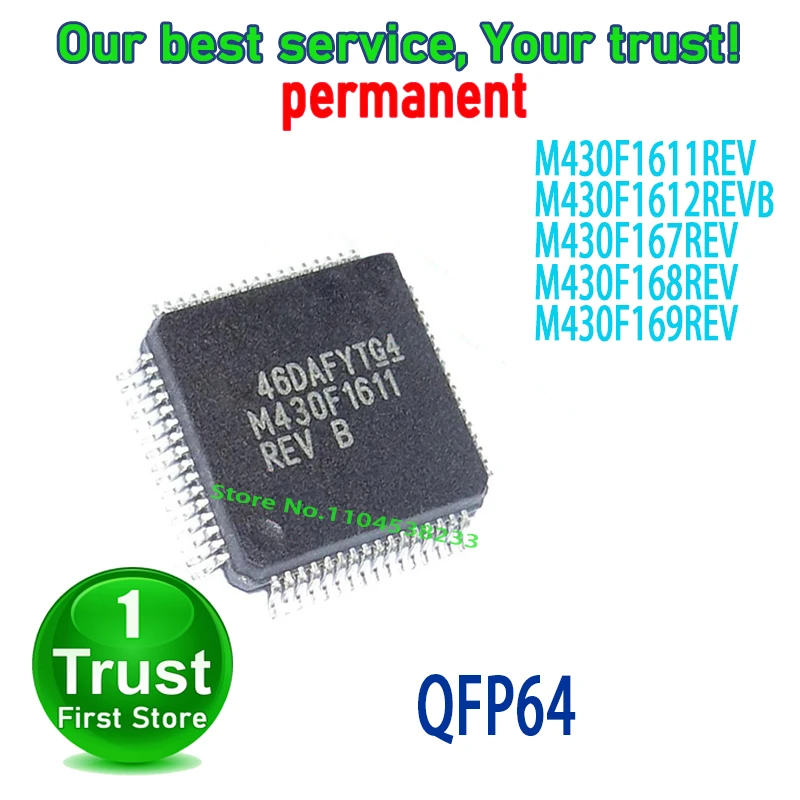 1PCS~PCS/LOT M430F1611REV M430F1612REVB M430F167REV M430F168REV M430F169REV QFP64 NEW and Original in Stock