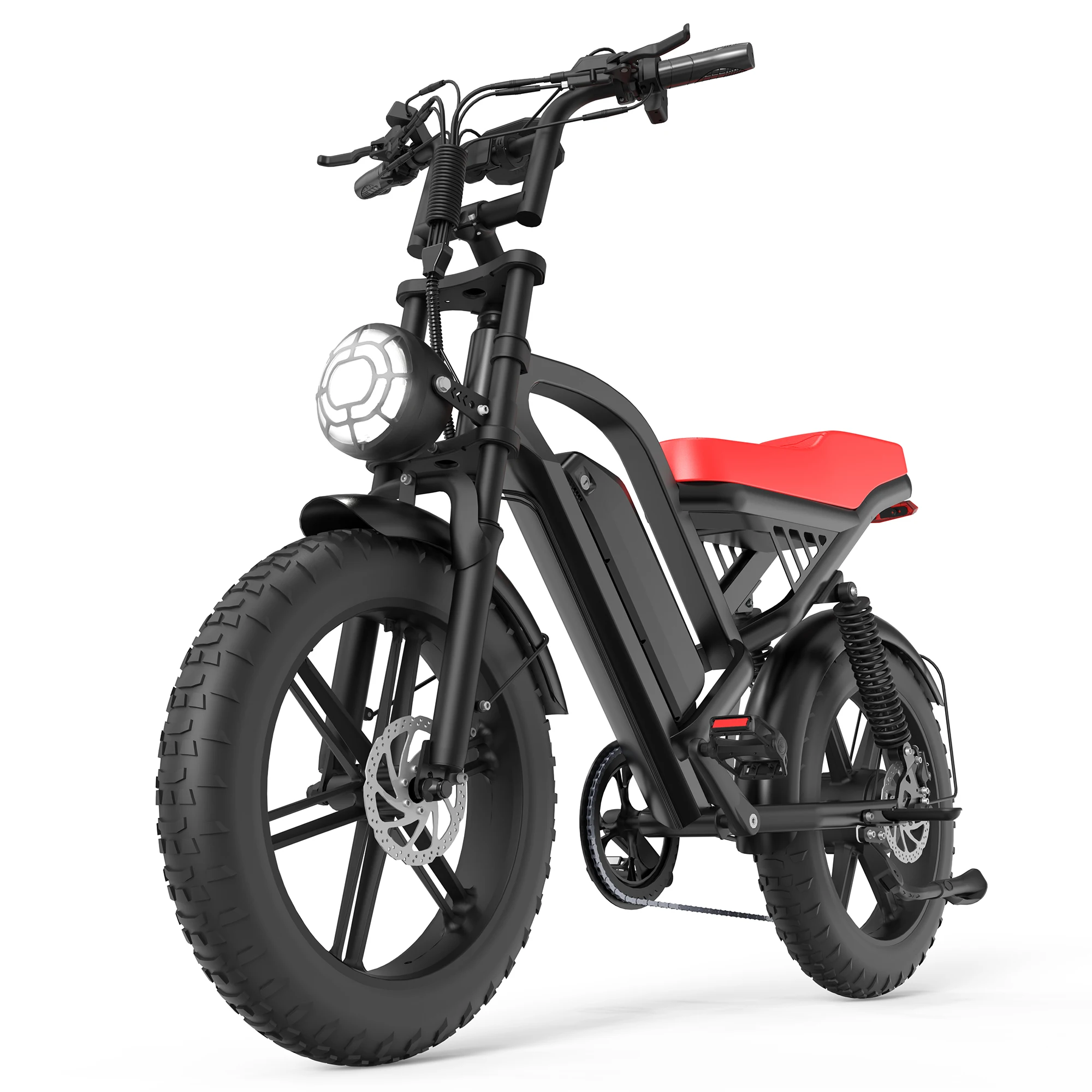 Peak 750W Brushless Motor E-Bike, 20x4.0 Fat Tire Electric Mountain Bike with 100Nm Torque, 60-Mile Max Range, Dual Disc Brakes for Snow, Sand & Mud image 3