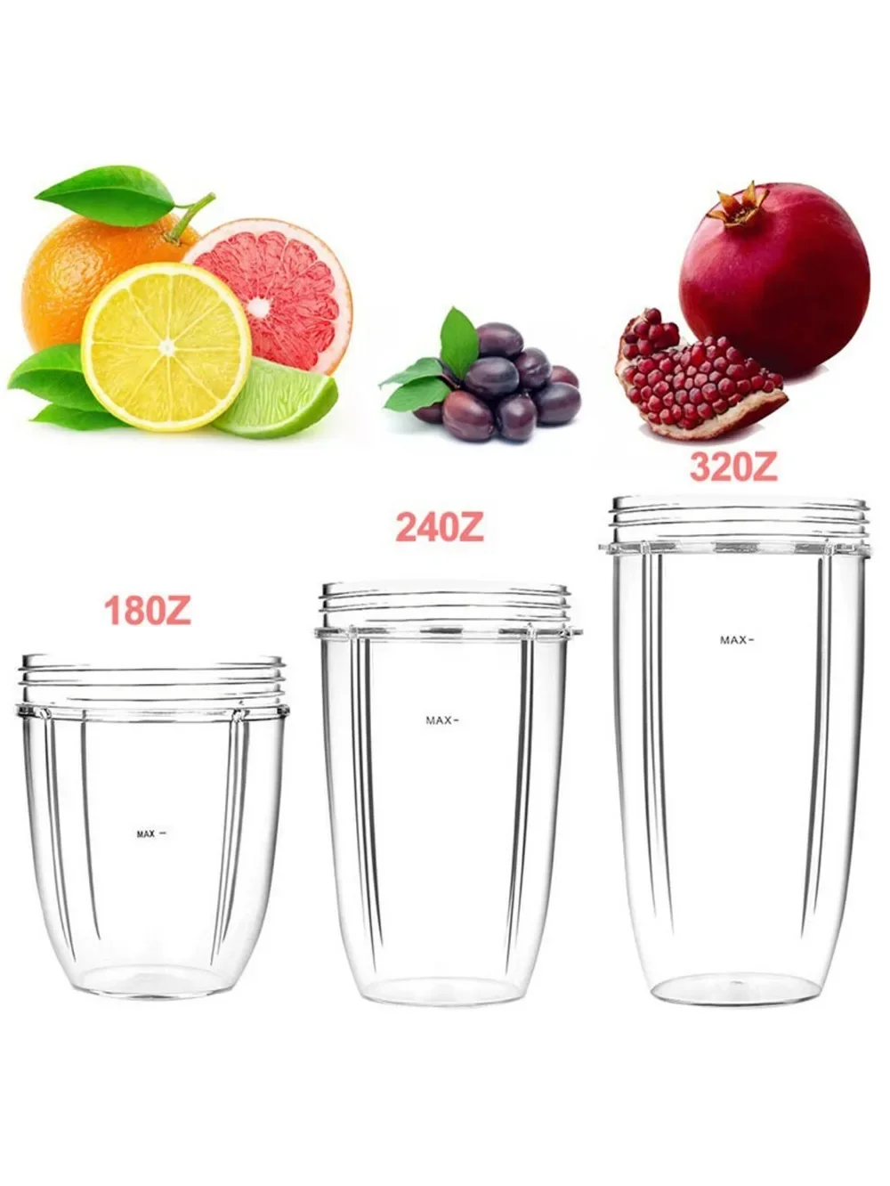 Hot Sale 18/24/32OZ Juicer Replacement Cup Transparent Plastic Mug for Nutribullet 900w 600w Bullet Juicer Home Kitchen Supplies