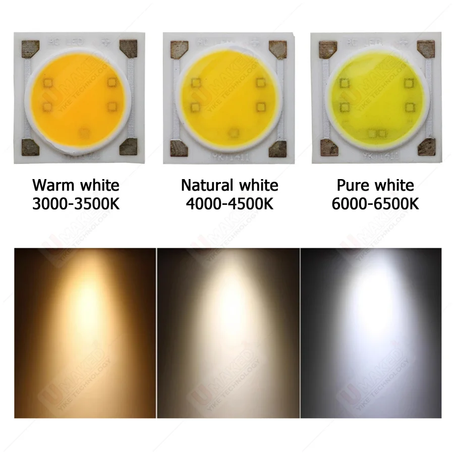 Imagem -03 - Cob Led Chip para Downlight Dual Color Lâmpada de Temperatura Beads Ajuste Fonte de Luz Ra80 7w 12w 24w 36w 10 Pcs Lote 1311 1920