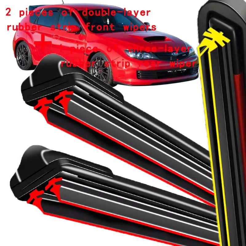 

For Subaru Impreza GE GV GH GR 2007-2014 2008 Wiper Front & Rear Wiper Blades Windshield Windscreen Window Brushes 24"+16"+16"