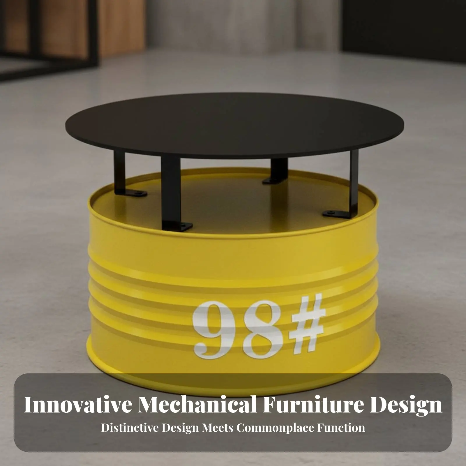 ensemble-table-et-chaises-en-fut-d'huile-esthetique-utilitaire-sieges-de-cafe-esthetique-retro-structure-robuste-pour-proprietaires-d'entreprises-locataires-bars