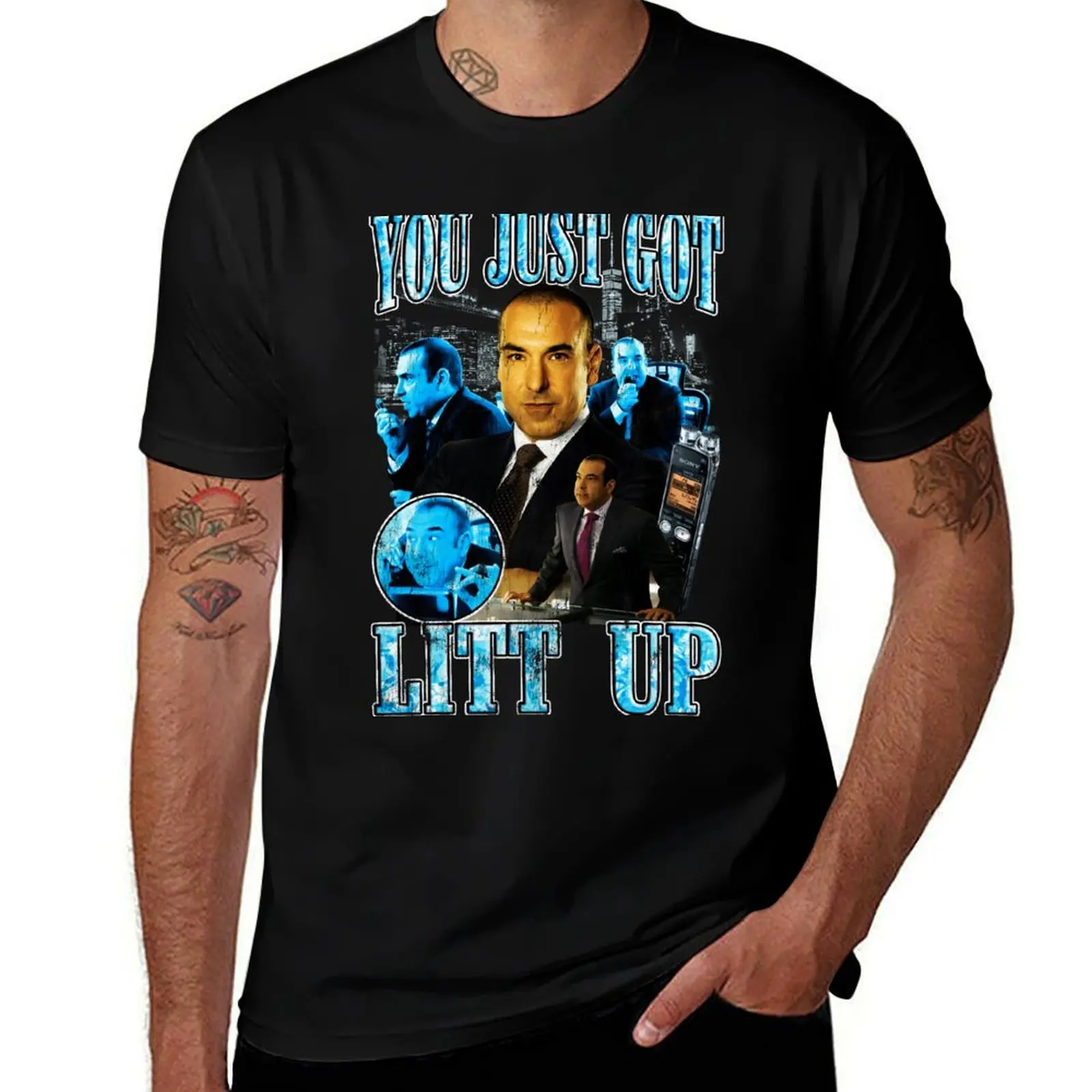 

You Just Got Litt Up Suits T-Shirt customizeds blacks slim fit t shirts for men