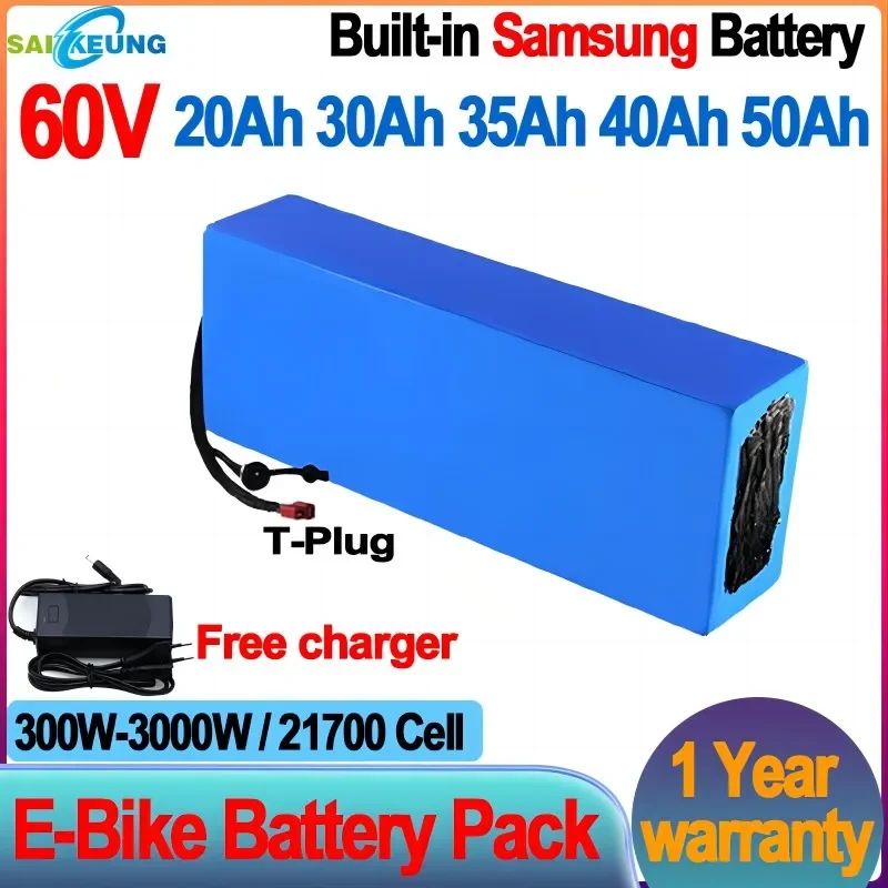 Scooter Battery 60v 40ah Kit Bicicleta Electrica Con Bateria 60v 20ah 30 25 50ah Batterie 21700 Bafang 60v 30ah Lithium Battery