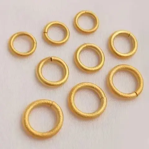 Vietnam Strong Bao Color Sand Gold Opening Ring DIY Bracelet Pendant Jewelry Accessory End Closed Link Ring