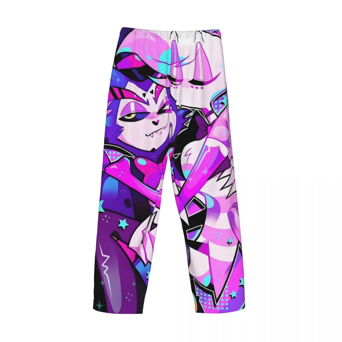 مخصص Hazbins أنيمي الفنادق بيجامة السراويل الرجال ملابس خاصة صالة النوم قيعان تمتد مع جيوب