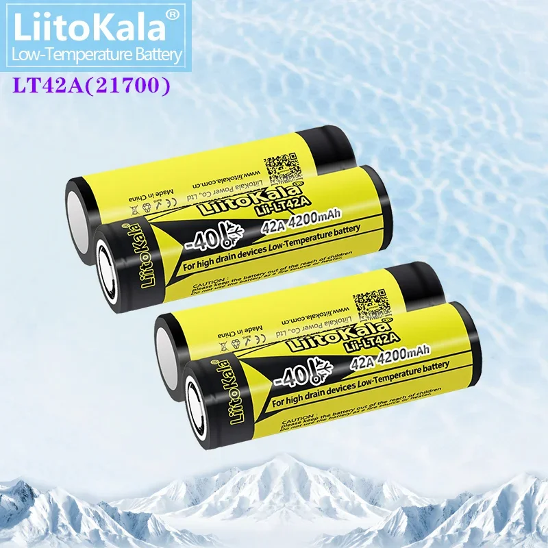 

4PCS LiitoKala Lii-LT42A 21700 4200mah Rechargeable Battery 3.7V 10C Discharge High Power Batteries For High-power Appliances