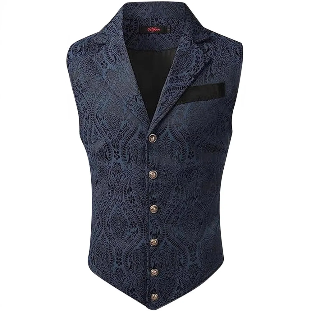 

2026 Мужской деловой костюм, жилет, модный британский ретро жилет, повседневный костюм, приталенный жилет