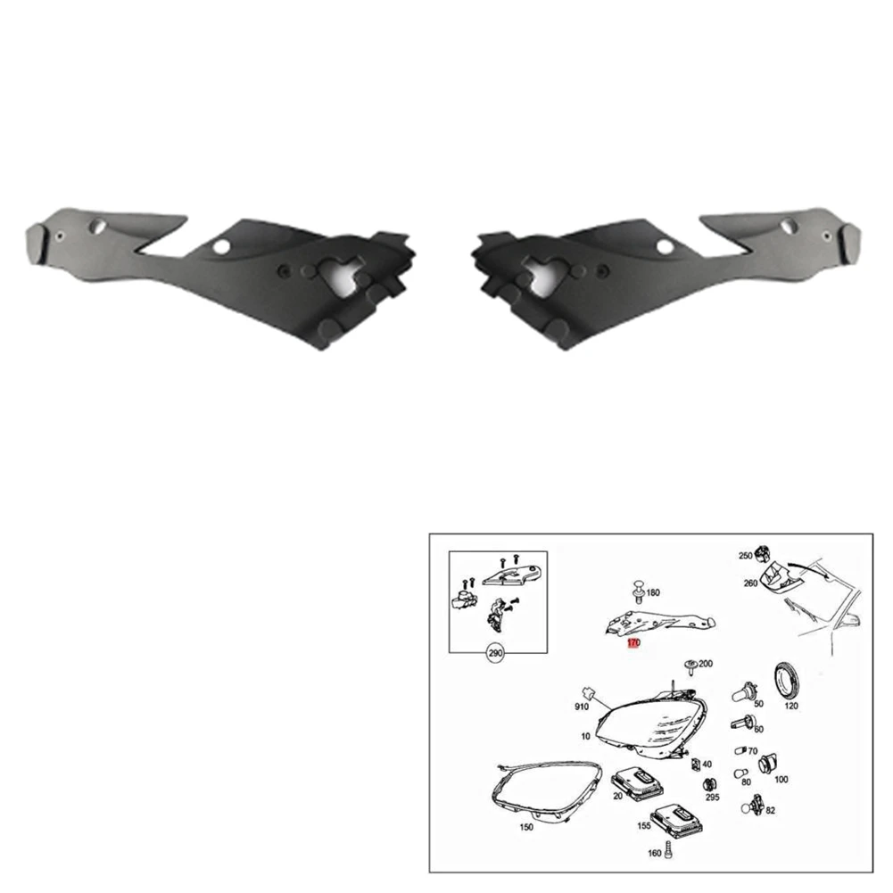 غطاء المصباح الأمامي الأيسر العلوي للسيارة المدمج 2048261324 لـ W204 C300 C350 2008-2012 #2