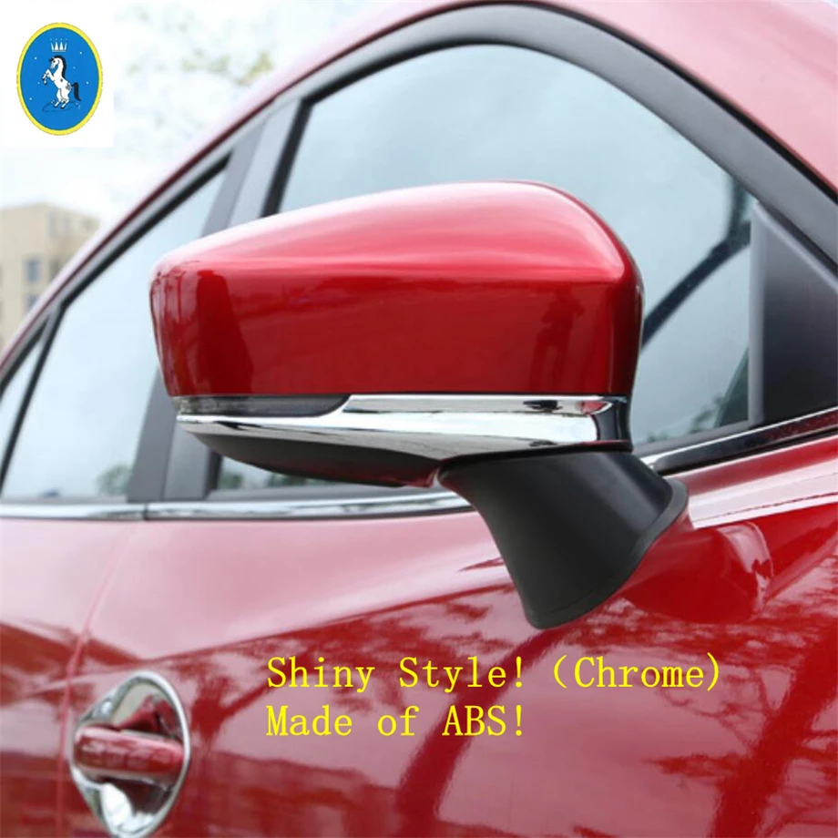 ABS Side Door Rearview Mirror Streamer Rubbing Overlay Strip Cover Trim For Mazda 6 2019 - 2024 Car Chrome Exterior Accessories