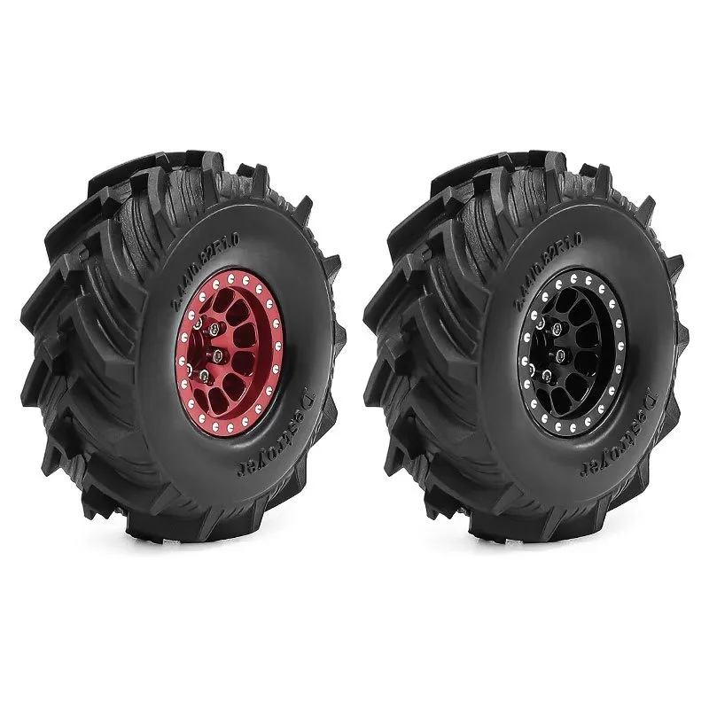 4 stücke 1,0 "Metall Beadlock Rad Reifen Set Für 1/18 RC Crawler Auto TRX4M SCX24 Upgrade Teile Zubehör