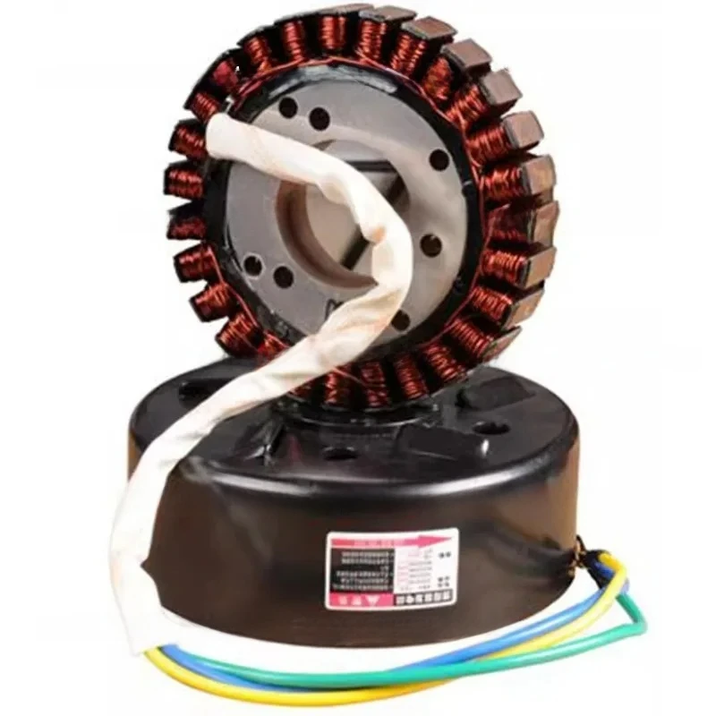 

3000W 4000W 5000W Electric Gasoline Extender Generator Stator Pole Coil 27 Copper Rotor Temperature 48V To 72V Car Battery