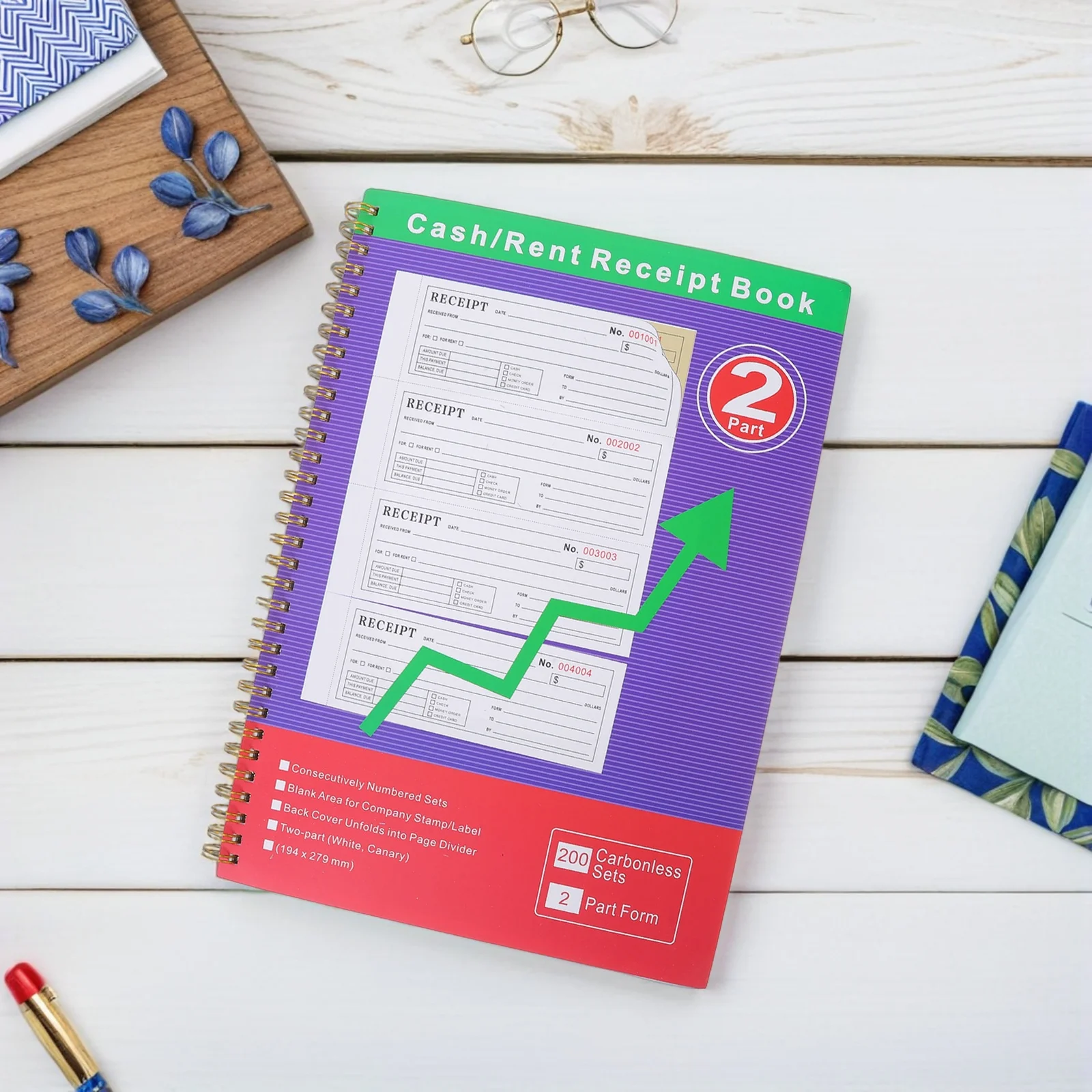 

30 Style Commercial Receipt Book for Restaurants and Stores Perforated Edge for Easy Detachment Financial Record