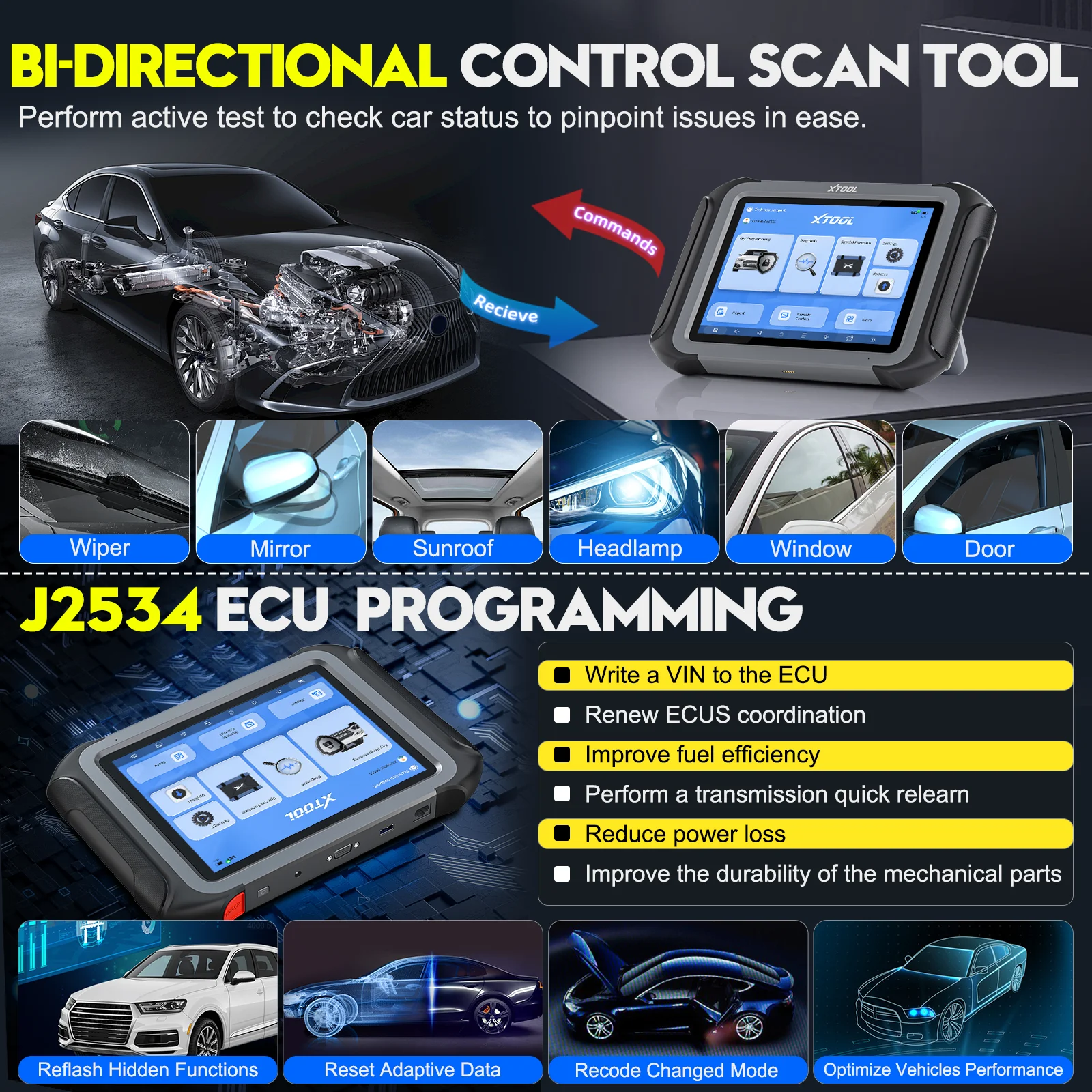 XTOOL X100 MAX2 2025 Top Key Programming Tools For Benz With KC501 J2534 ECU Programming For BMW 42+ Services Automotive Scanner