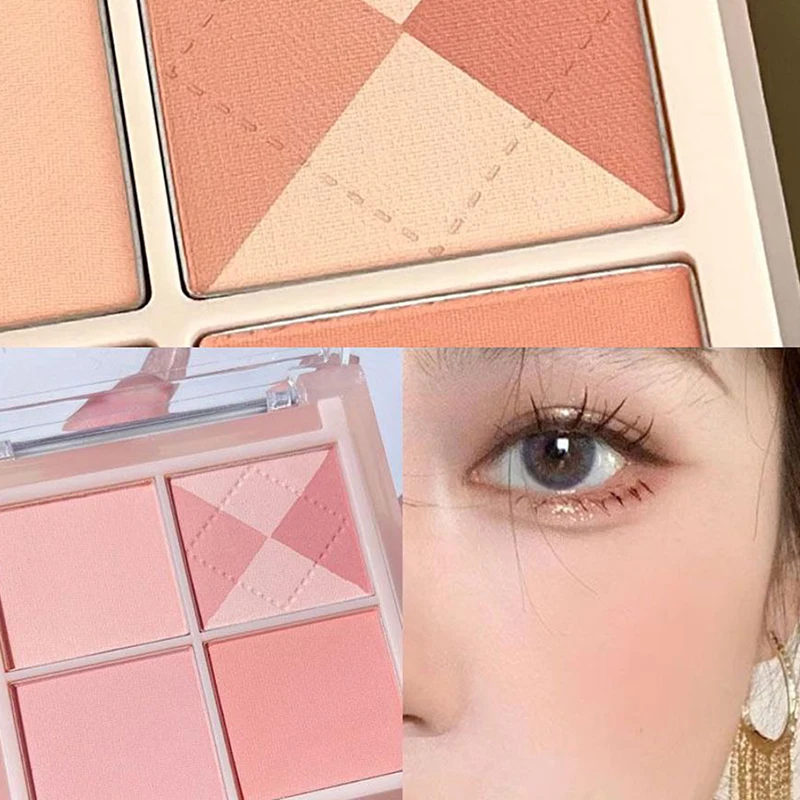 DIKALU Honey Story أربعة ألوان أحمر الخدود مسحوق دقيق طبيعي رفع اللون منخفض التشبع أحمر الخدود النباتي INS