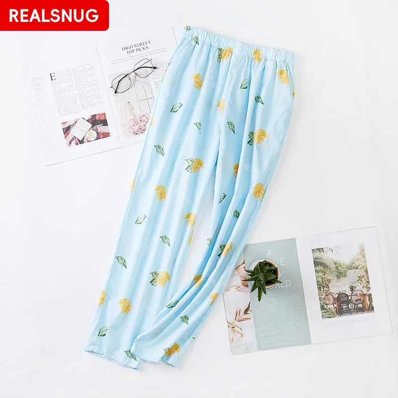 NANJIREN Women Cotton Pajama Sleepwear Pants Fashion Home Trousers Female high quality Sleep Pants Elastic Casual Sleep Bottoms