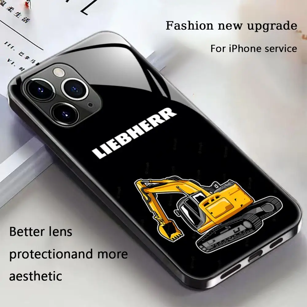 حافظة لهاتف آيفون 16 15 14 13 12 11 X XR XS 8 Plus Mini Pro Max حافظة هاتف مغناطيسية زجاجية رائعة ماركة L-Liebherr #5