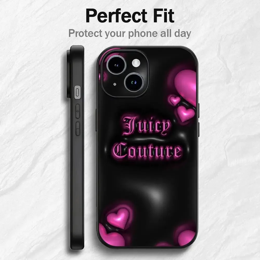 Couture Handyhülle für iPhone 17 16e 16 15 14 13 12 11 Pro Max Mini X XR Air Plus Weiche Silikon-Rückseite J-JuicysS Cover – Detail 6