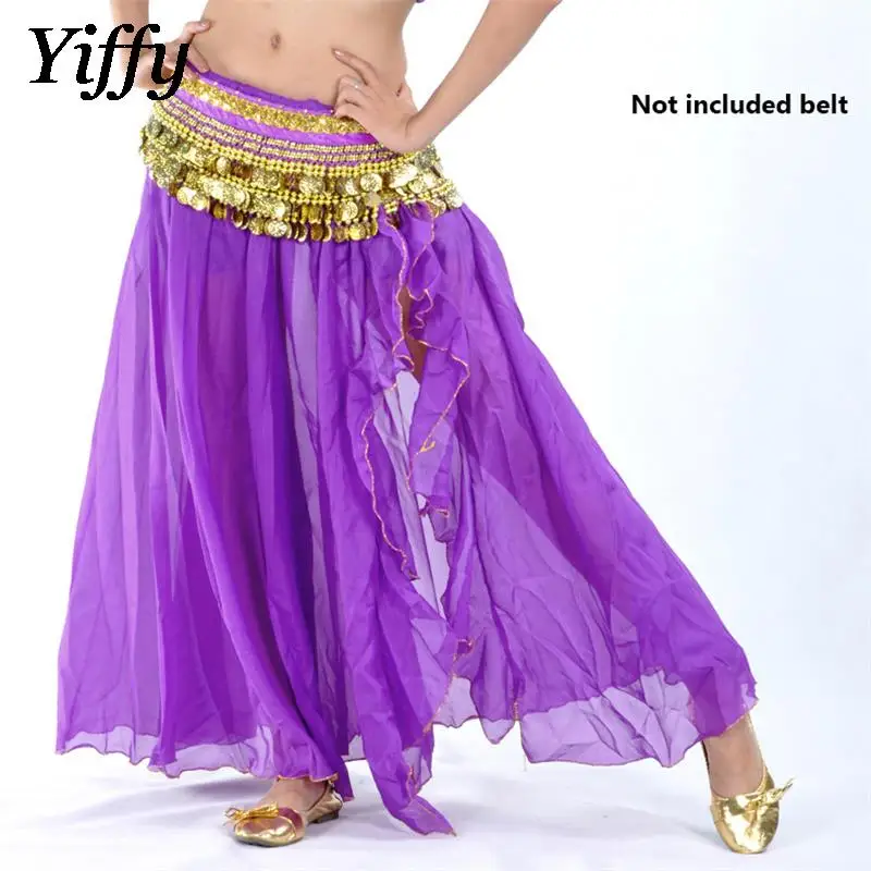 Mode Vrouwen Buikdans Single Split Rok Danstraining Pak Oosterse Buikdans Indian Dance Performance Split Rok Nieuw