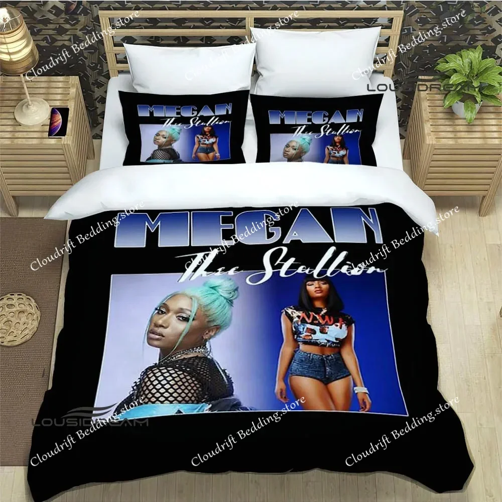 

Rapper Megan Thee Stallion Bedding Sets Exquisite Supplies Set Duvet Cover Bed Comforter Set Bedding Set Luxury Birthday Gifts02