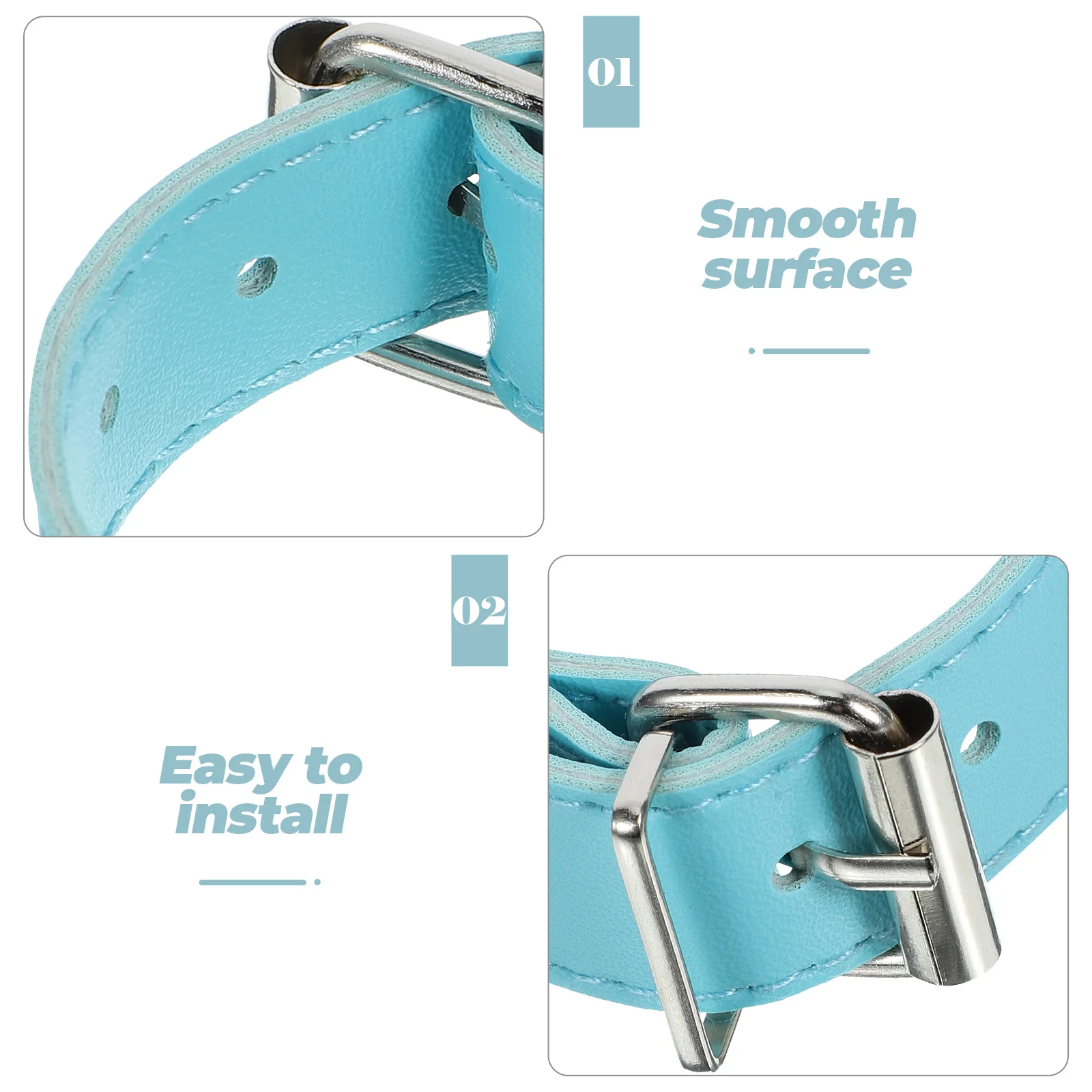 

Blue Children Bicycle Belt Front Fastening Adjustable Bike Front Basket Belt Bike Basket Pu Strap Pu Strap