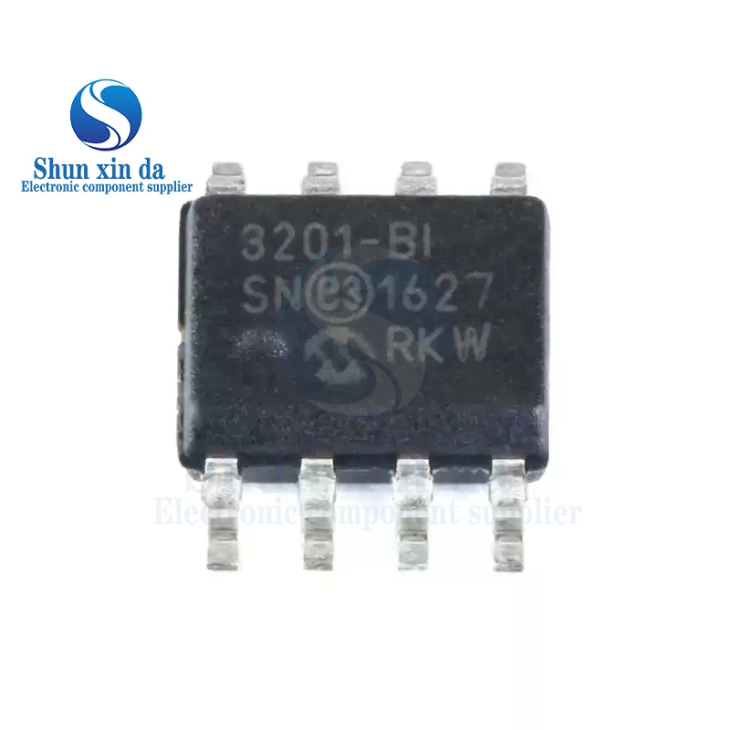5PCS MCP3201-BI/SN SOP-8 3201-BI MCP3201 SOIC-8 Analog to Digital Converters - ADC 12-bit SPI Sgl Chl SMD IC