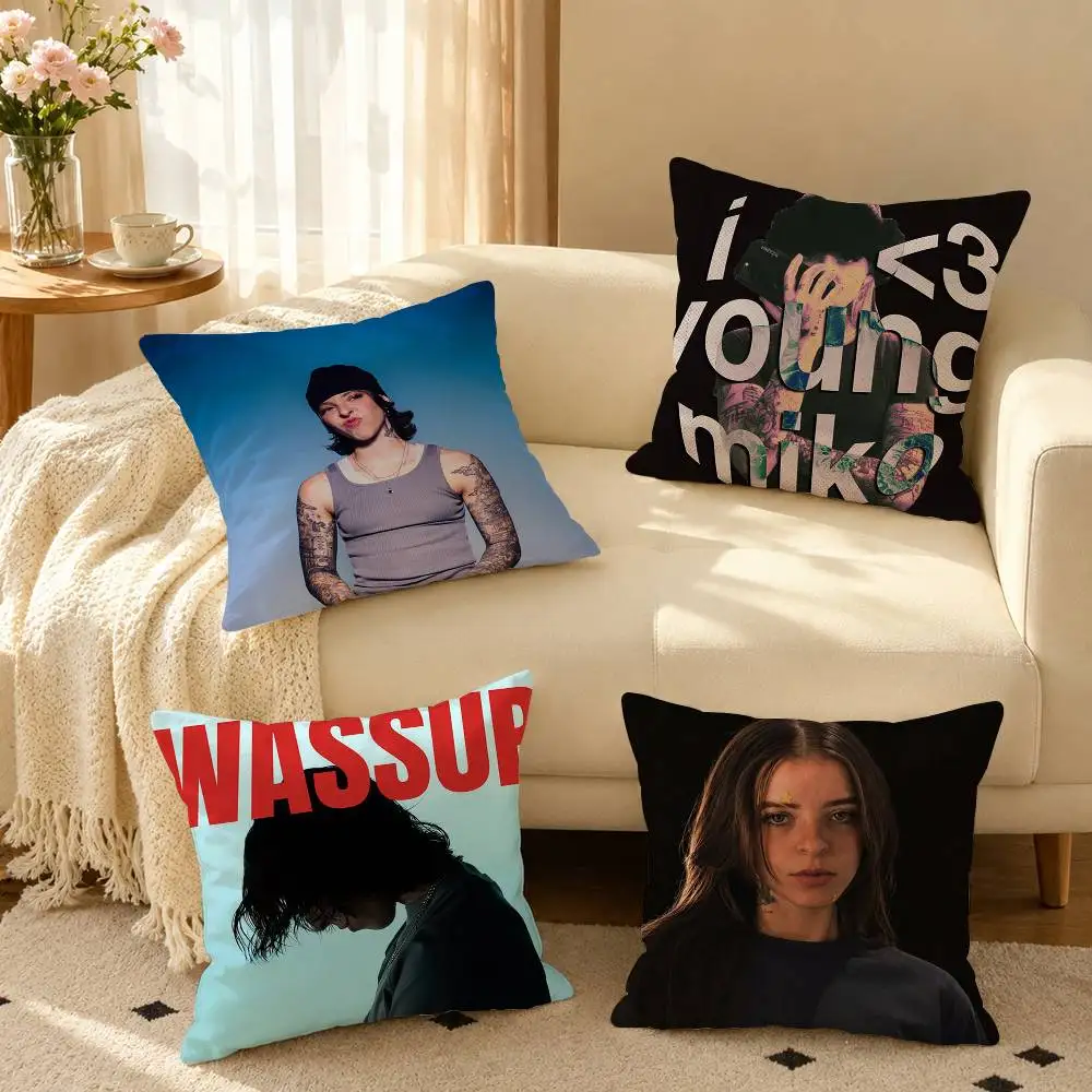 Y-Young Miko Do Not Disturb  Pillow Case Square Double-Sided Sofa Cushion Cover Bedroom Bedside Pillow