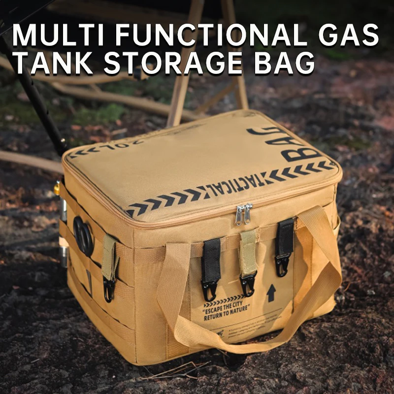

20L Modular Tactical Storage Bag W/ Hook & Adjustable Compartments Heavy-Duty Camping Gear Organizer for Tools Car Emergency Kit