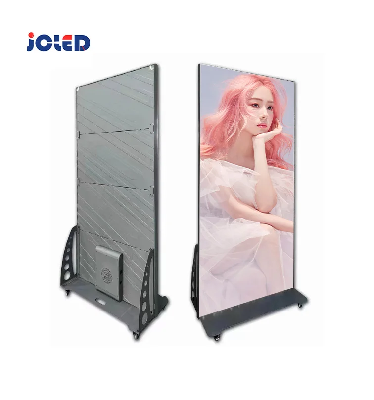 Display  Screen Indoor Vertical P25 25mm Triple Foldable Led Screen Wall Outdoor Floor Stand Folding Poster Led Display