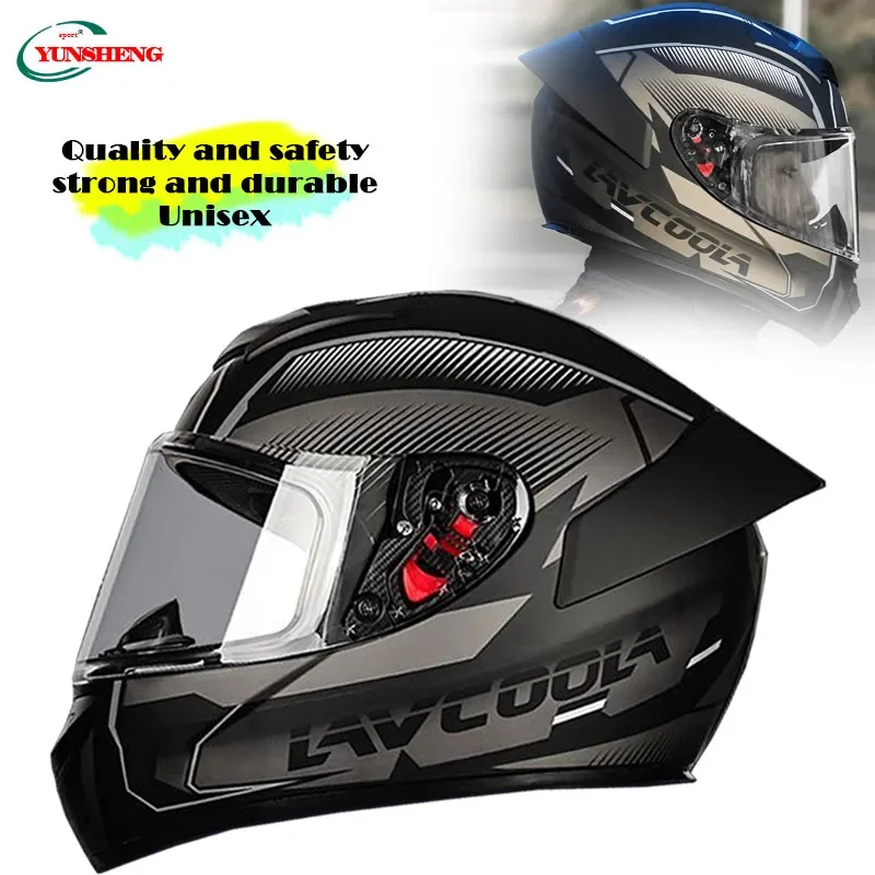 YUNSHENG cascos para motos capacete de moto masculino full face DOT certified removable lens Man Woman Retro Moto Helmet