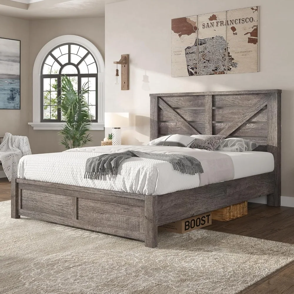 Full Size Farmhouse Bed Frame with 49.2