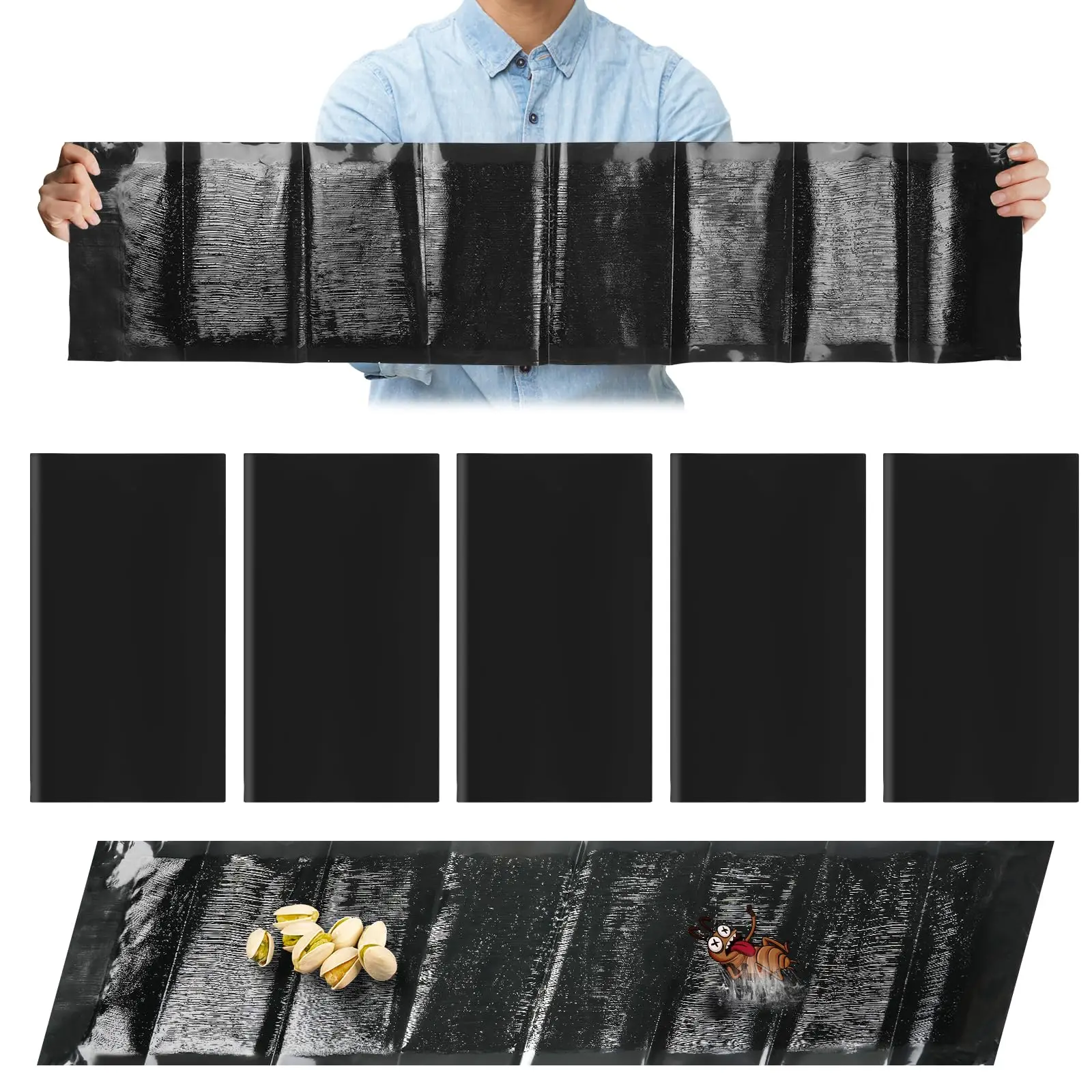 Piège à tampons collants antiparasitaires, tampons à colle Extra forts pour multi-parasitaire, pièges collants longs multi-usage, panneau de tampons de colle, 1.2M,0.6M