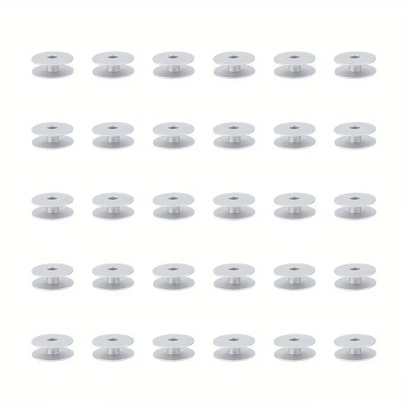 53 pcs Aluminum Sewing Bobbins, Aluminum Anti-Oxidation for Computerized Flatbed, Multipurpose, Versatile