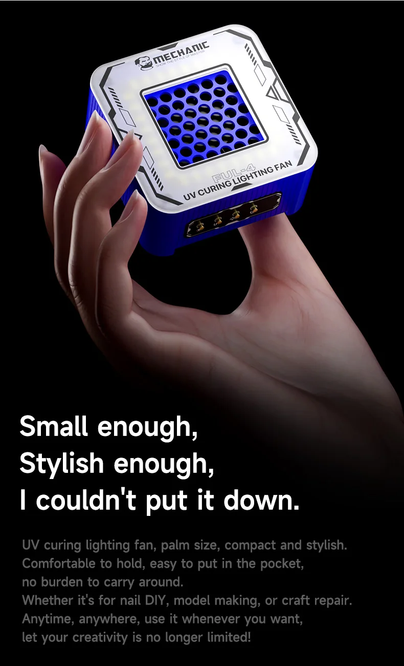 ميكانيكي FUL-4 تبريد الدخان العادم علاج مروحة الأشعة فوق البنفسجية علاج الإضاءة 4 في 1 لانهائي تبريد علاج مروحة لإصلاح الهاتف المحمول ل #5